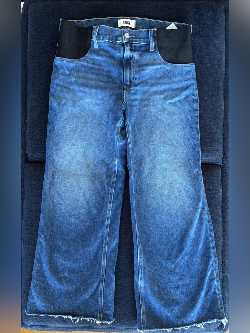 PAIGE Maternity Wide Leg Jeans — Size 28